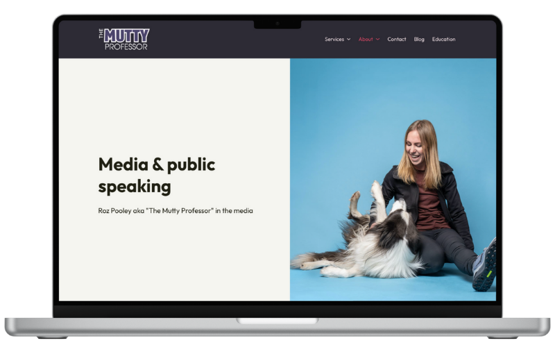 Mutty Professor Media Page Mockup